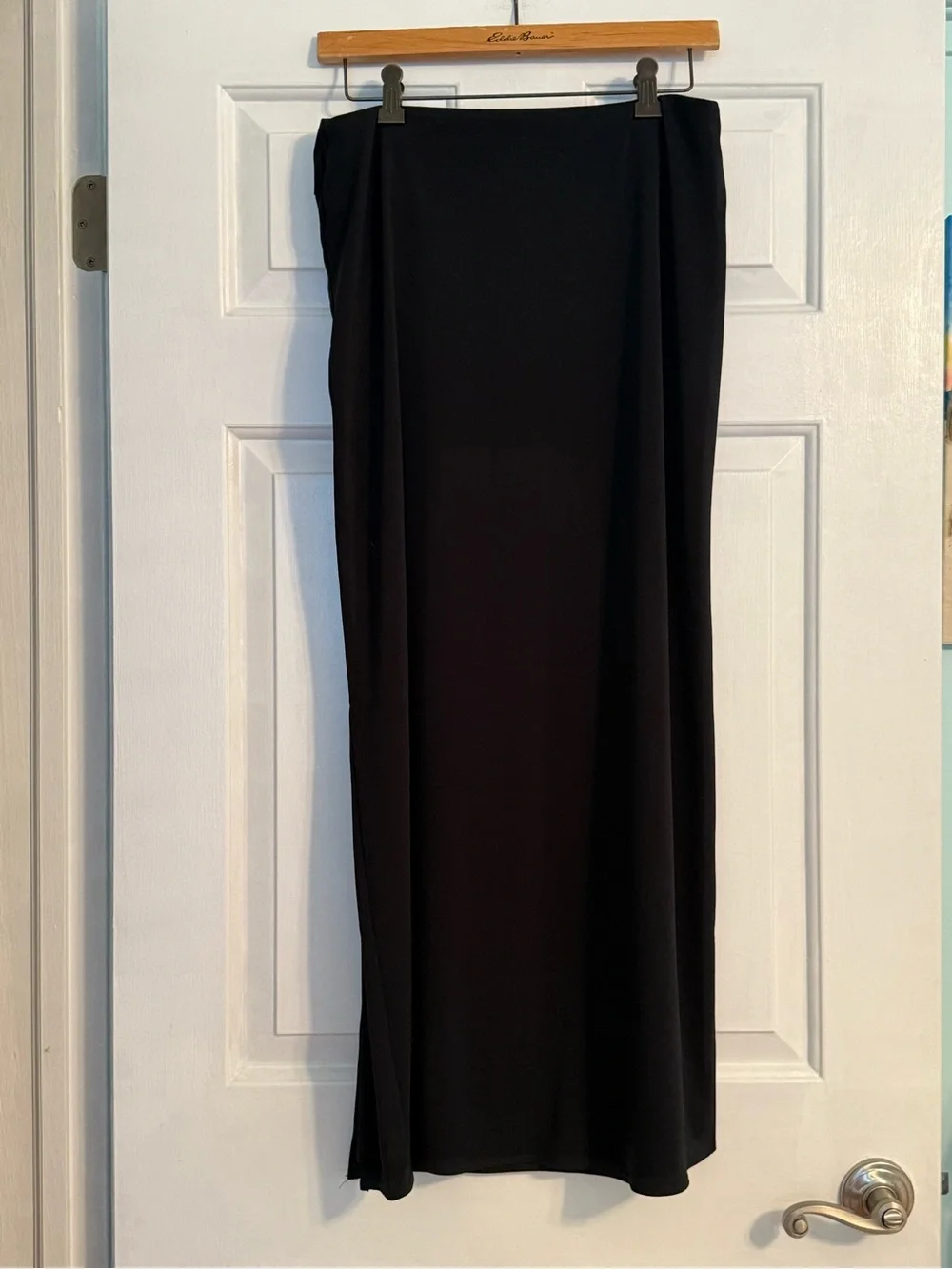 Abercrombie & Fitch Black Knot Detail Slit Side Midi Skirt